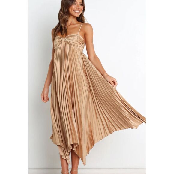 Petal & Pup Tan Midi Dress - Picture 1 of 10